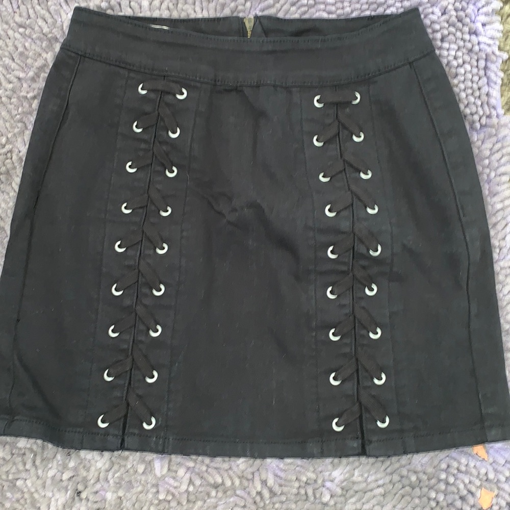 Pacsun lace up denim skirt